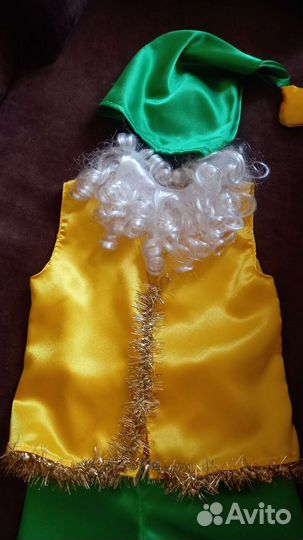 Новогодний костюм гномика на 3-4 года