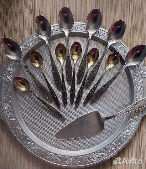 Ложки, лопатка мельхиоровые