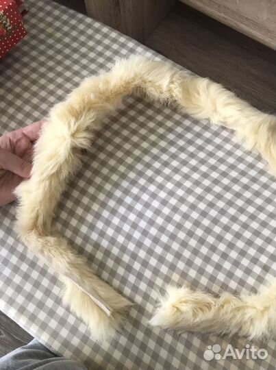 Меховая кроличья опушка для капюшона