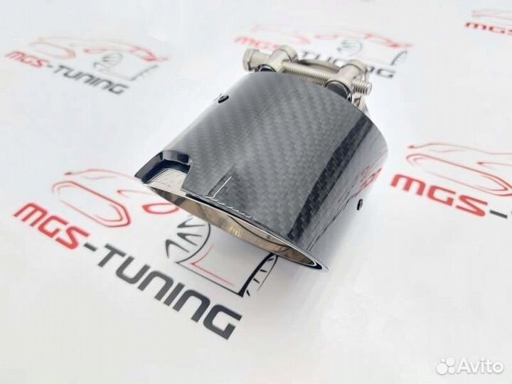 Насадка на выхлоп 102мм карбон BMW M Pro левая