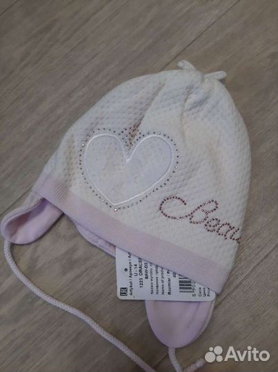 Шапка для девочки от 0 до года новые