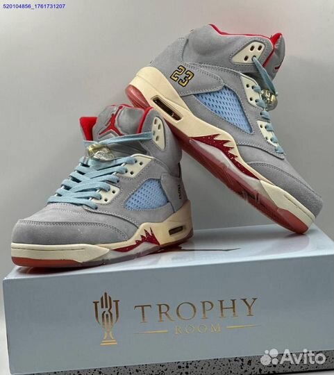 Кроссовки Nike Air Jordan 5 Retro Grey (Арт.13436)