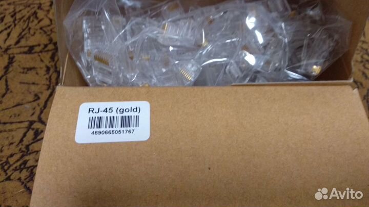 Пачки коннекторов RJ45 cat 5e по 100шт