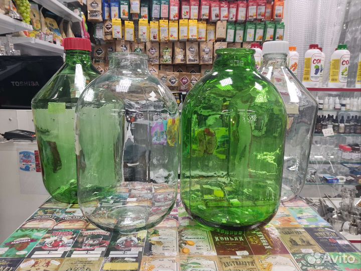 Бутыль банка 10л стеклянная
