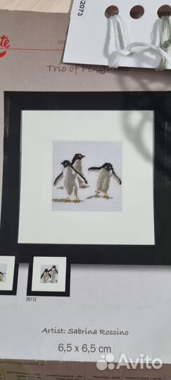 Схема для вышивания Lanarte Три пингвина