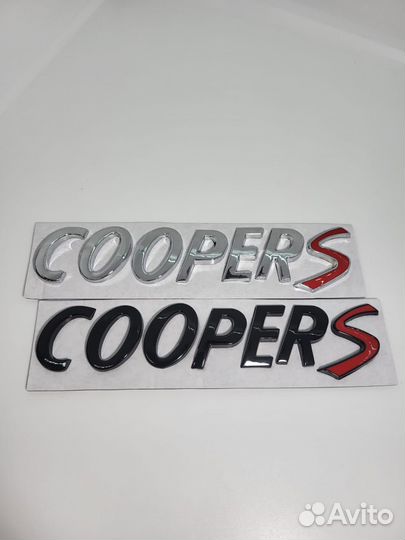 Надпись шильдик Cooper S для Mini