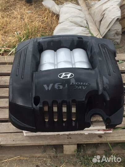 Крышка двигателя hyundai santa fe