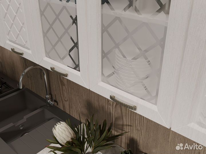 Кухня Агава 200 см, акация белая