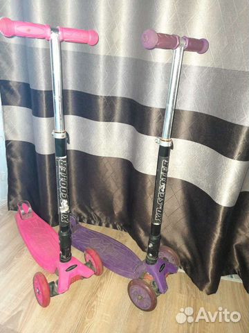 Самокат детский трехколесный светящиеся колеса