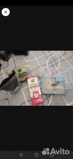 Клетка для хомяка + корм