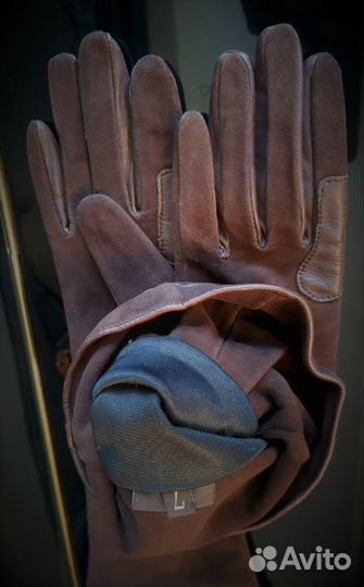 Перчатки женские высокие замша/кожа (7) Eleganzza