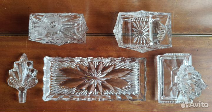 Набор для туалетного столика Хрусталь ГДР 1960-е г