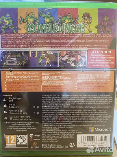 Teenage Mutant Ninja Turtles: Sh диск для Xbox нов