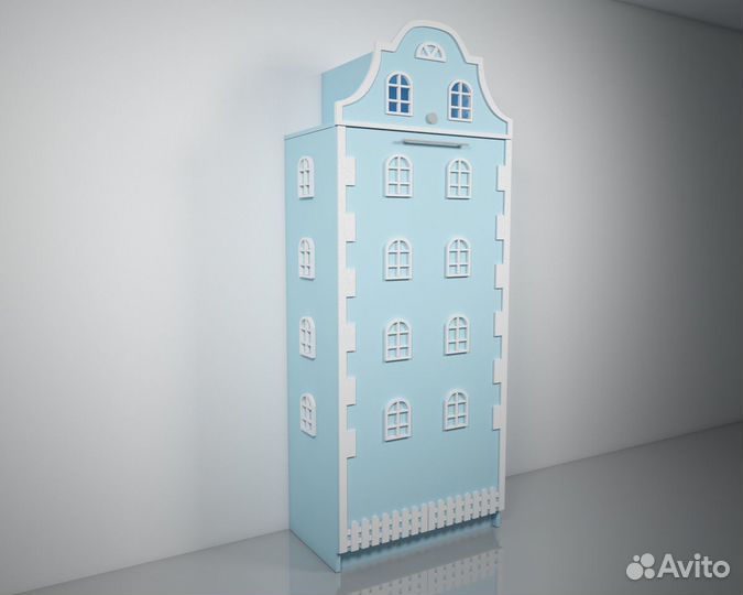 Подъемная откидная шкаф кровать домик детская Б-19