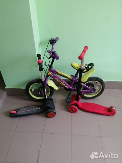 Детский велосипед+самокаты