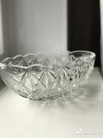 Хрустальная ваза ладья СССР