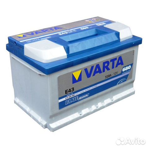72 Ач Аккумулятор Varta Blue Dynamic E43 новый