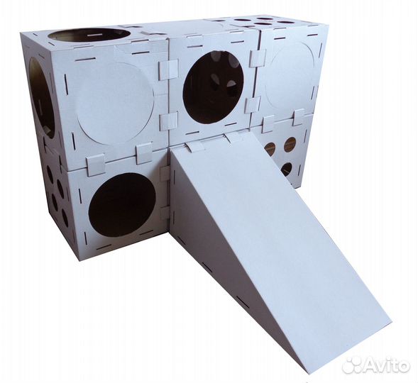 Модульный домик для кошки, набор №2 (7 элементов)