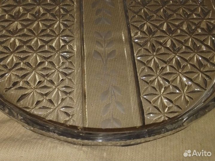 Поднос хрусталь СССР