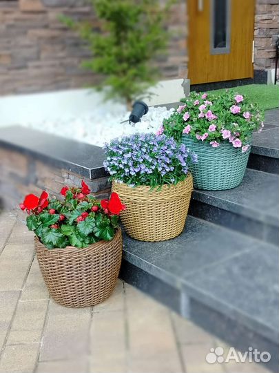 Кашпо плетёное 12 литров