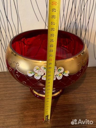 Ваза рококо Богемия