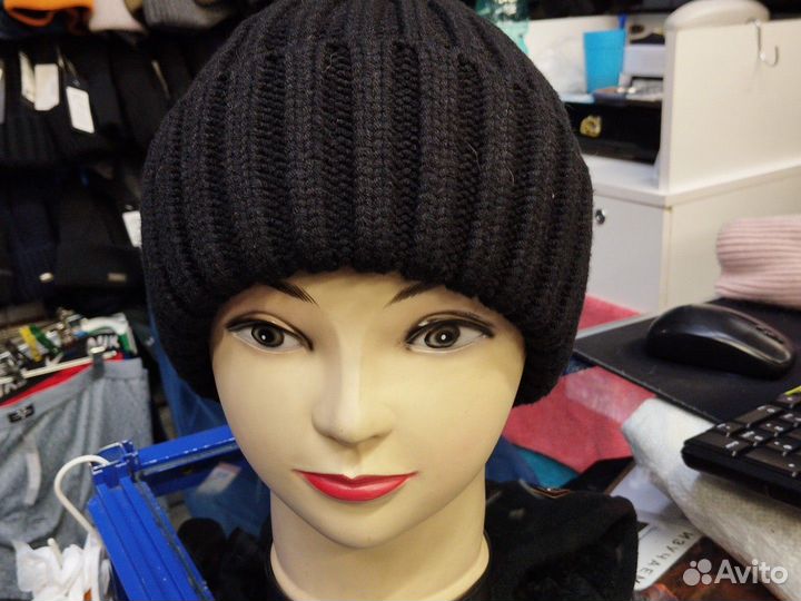 Шапка женская на флисе, размер 56-58