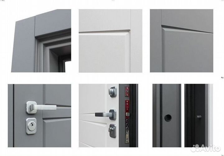 Дверь входная Серая шумо-изоляционная