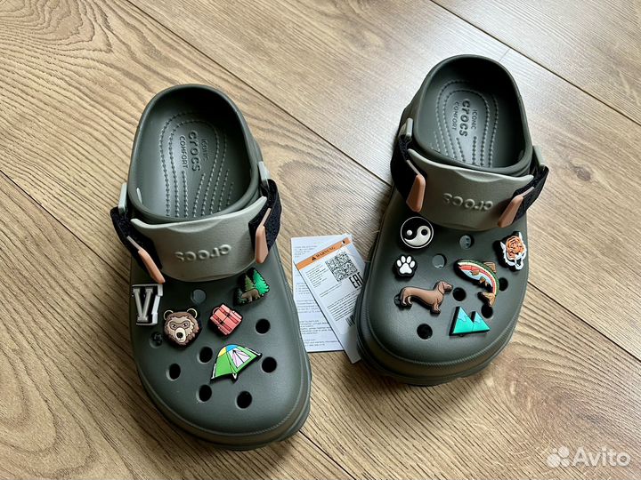 Crocs новые сабо All Terrain Olive 38