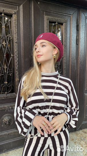 Свитшот полосатый молоко и шоколад