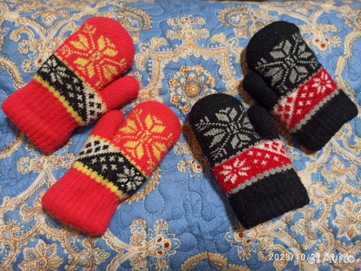 Варежки детские 1-2 года