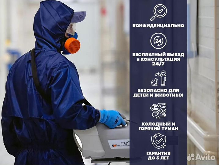 Уничтожение клопов, тараканов, муравьёв