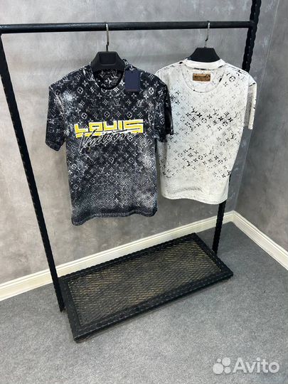 Футболка Louis Vuitton черная премиум качества