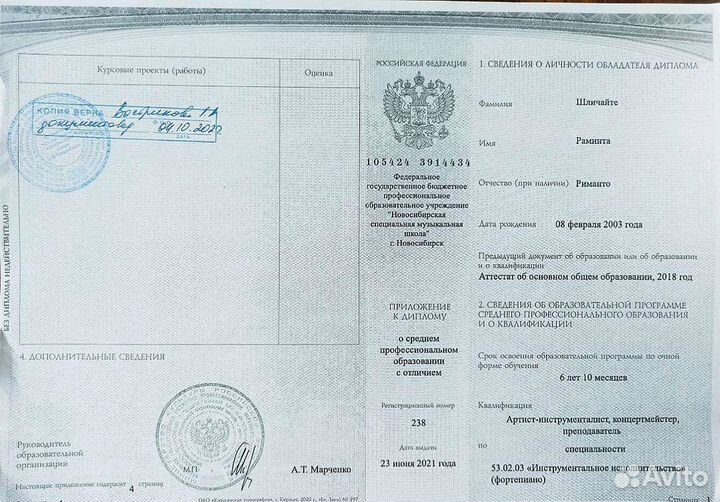 Преподаватель фортепиано