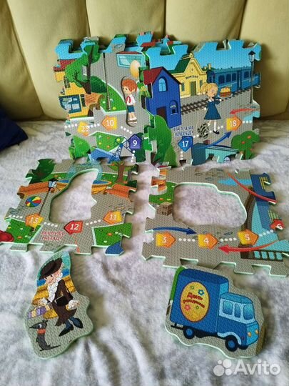 Детский коврик пазл для ползания/игр