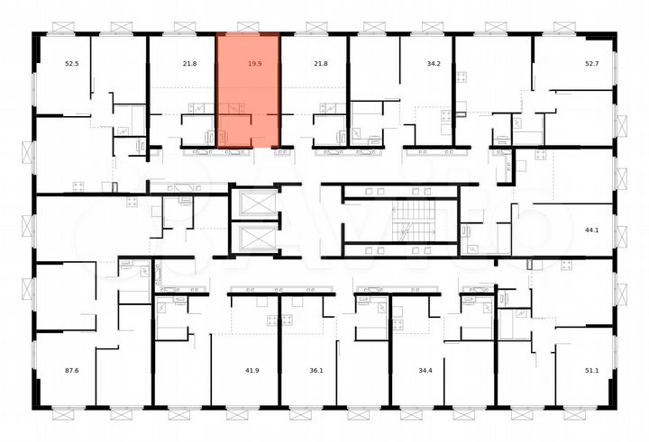 Квартира-студия, 19,9 м², 13/17 эт.