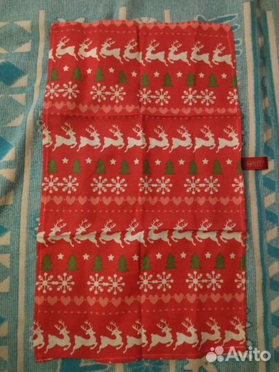 Кухонное Новогоднее Олени полотенце новое 35*63 см