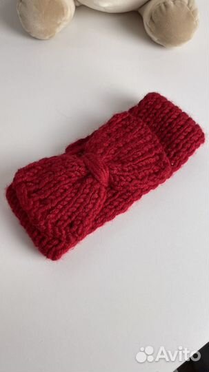 Повязка бандана с бантом 2-4 года