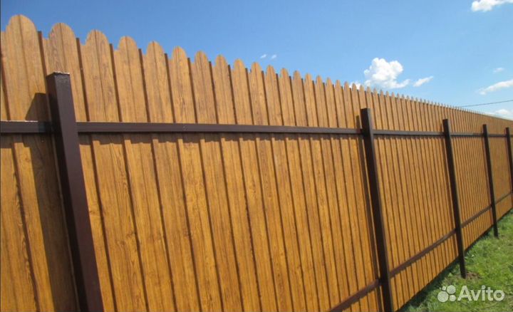 Забор металлический цена за метр под ключ
