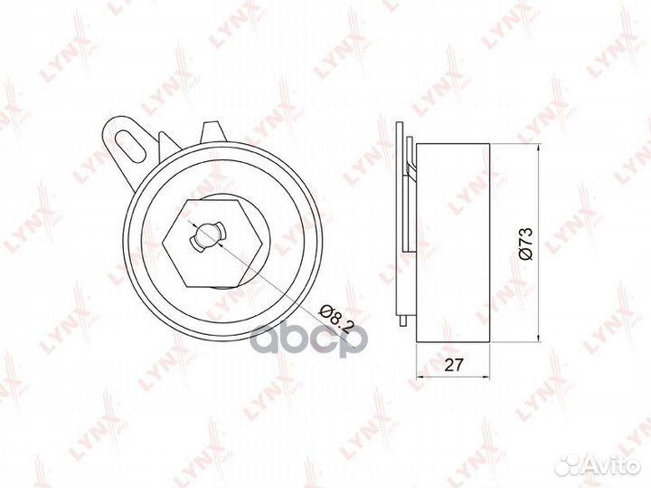 Ролик натяжной ремня грм PB1070 lynxauto