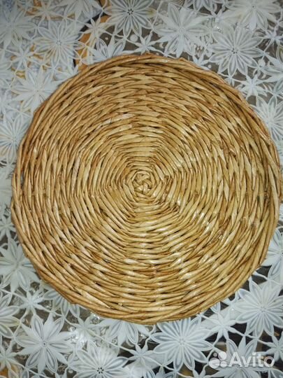 Подставка, плейсмат для тарелки плетёный