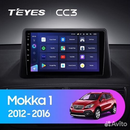 Магнитола Teyes CC3 2K 3/32 для Opel Mokka
