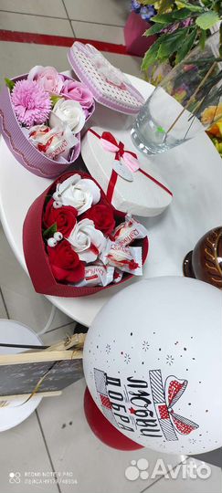 Букет сердце с Рафаэлло