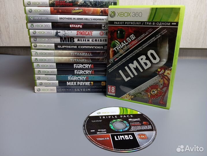 TrialsHD+Limbo+Sploslon Man 3в1 Xbox 360 (б/у)