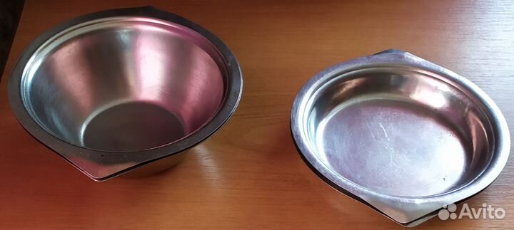 Тарелки из нержавейки и эмалированные. СССР