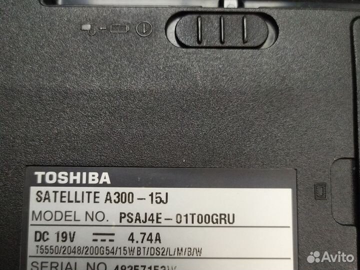 Разбор / на запчасти ноутбук Toshiba A300-15J