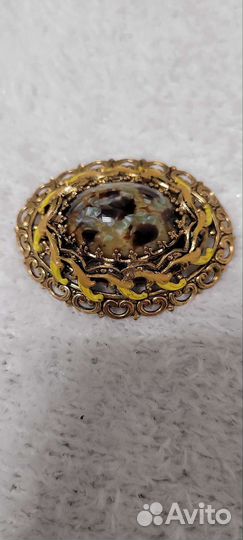 Брошь винтажная чехия