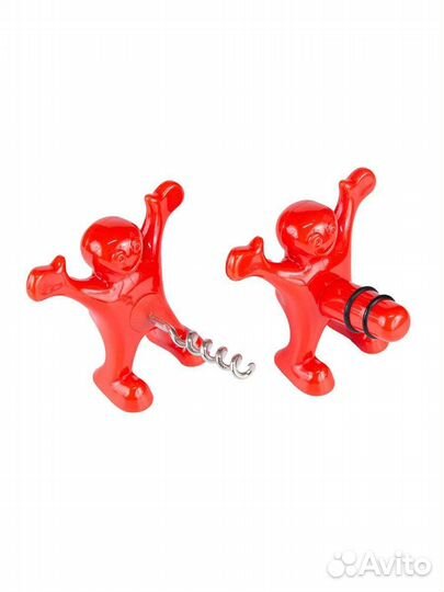 Набор Счастливый человек, штопор и стопер