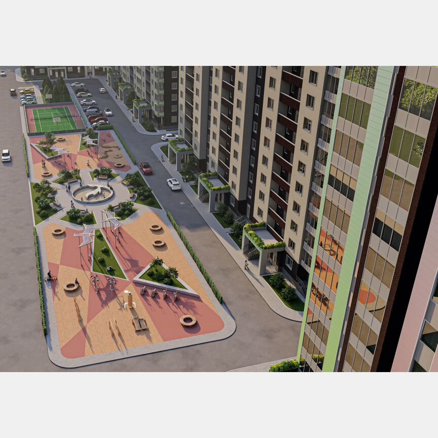 3-к. квартира, 95,5 м², 2/9 эт.