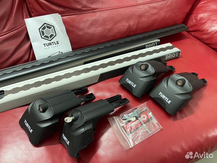 Багажник на рейлинги turtle AIR-2 Black 122