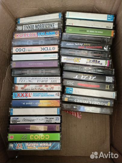 Аудио кассеты с записью, 30 шт